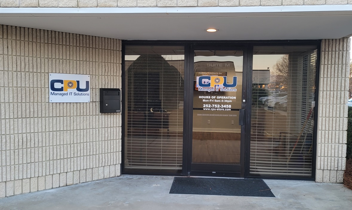 image shows office location of CPU Managed IT Solutions in Greenville NC